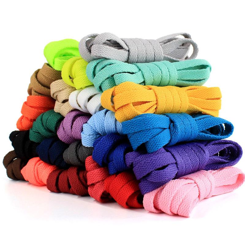 1Pair 36colors Flats Shoelaces Classic Shoe Laces Off Sneaker White  Sports Men Women Children Shoelace Casual Shoe Strings