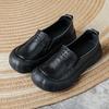 New Women's Loafers Shoe Antislip Retro Genuine Leather Shoes Women Comfortable Female Boat Shoes Spring and Autumn