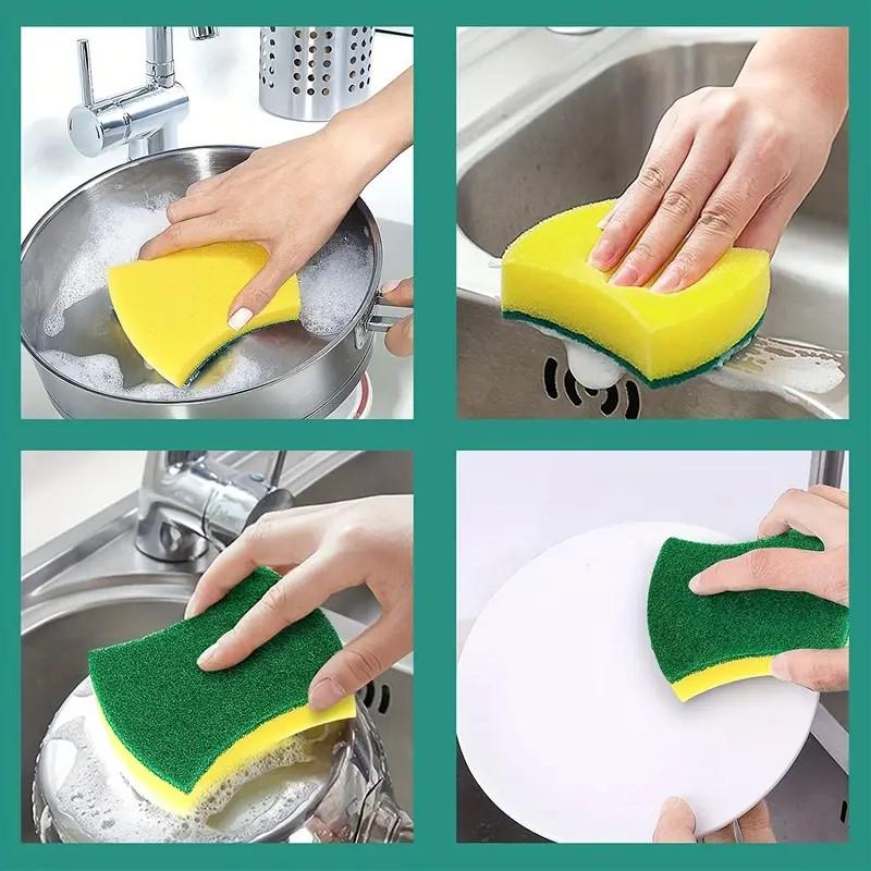 1pcs Kitchen Cleaning Sponge Dish Towel Scouring Pad Dishware Kitchen Nano Sponge Rub Pot Rust Stains Sponge Removing Kit Cleaning Brush Sponges