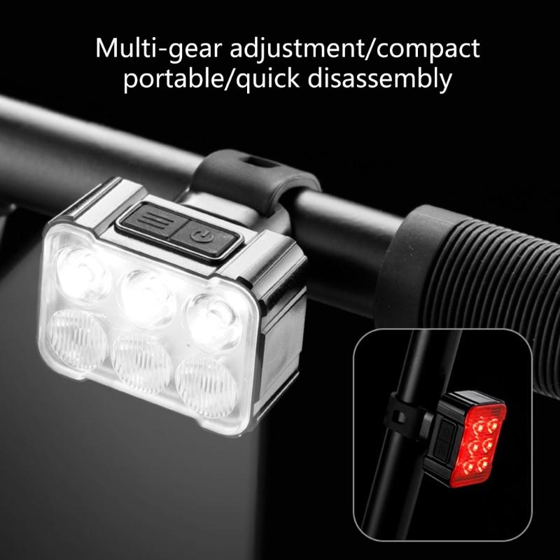 Rechargeable Bicycles Bright Cycling Tail Light Large Wide-angle Design LED Bike Rear Tail Light Multi-Modes Bright
