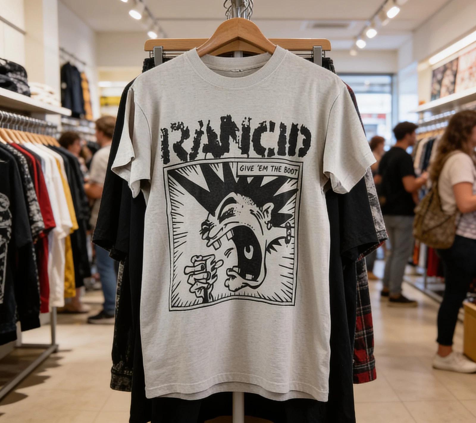 1992 Rancid Give Em The Boot Unisex Men Women Unisex T Shirt Reprint S