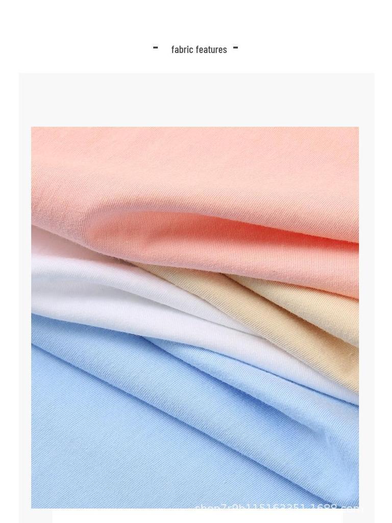200g Pure Cotton Unisex Crew Neck Short Sleeve Solid Color Trendy T-Shirt