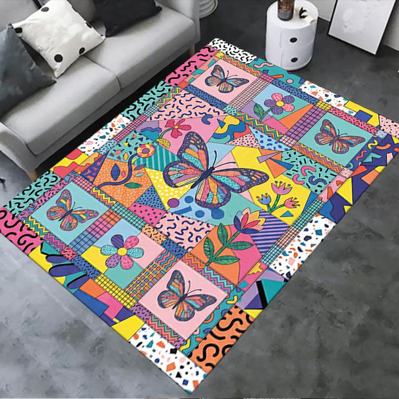 2025 New Butterfly Decoration Carpet Rug for Living Room Bedroom Home Sofa Decoration,Kids play Non-slip Floor Mat19