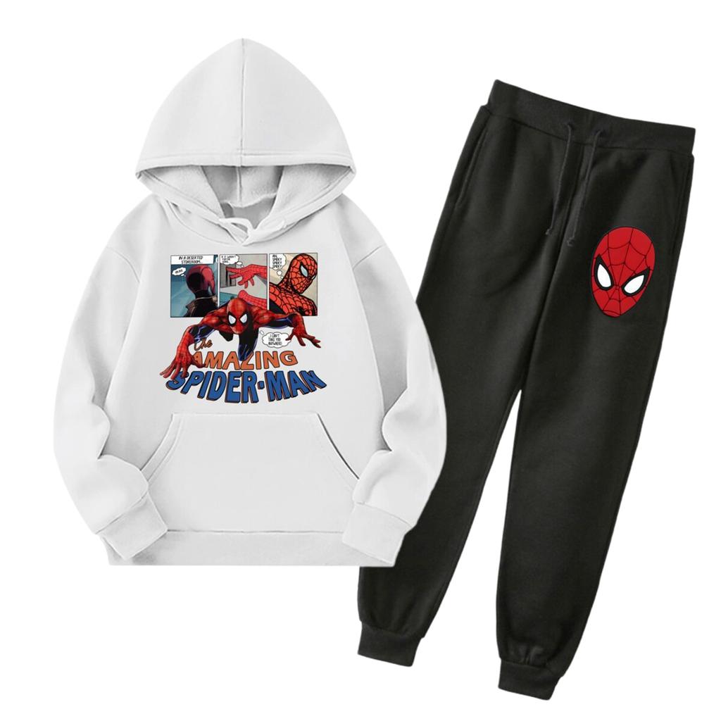 Kids Hoodie and Sweatpants Set Graphic Print with Pockets for Boys and Girls