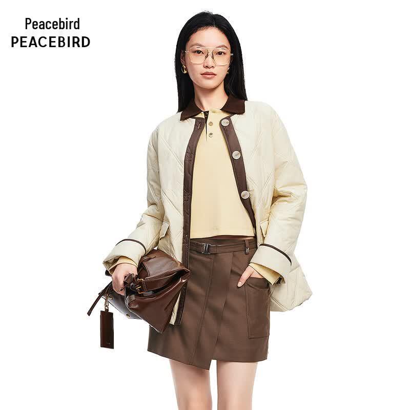 PEACEBIRD Women s Diamond Quilted Padded Jacket M