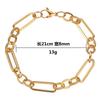 Cuban Link Stainless Steel Vintage Ins Style Bracelet - Figaro Blade Chain
