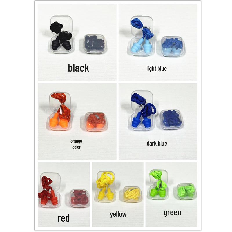 Polyester & Silicone Noise-Canceling Earplugs | Christmas Tree Design | Adult TPR Corded Earplugs