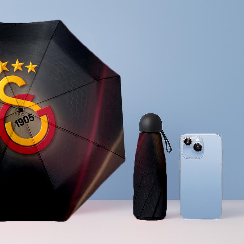 Galatasaray FC Mini 5 Fold Pocket Umbrella Compact Lightweight Anti UV Rain Sun Protection Umbrella Portable Travel Umbrella