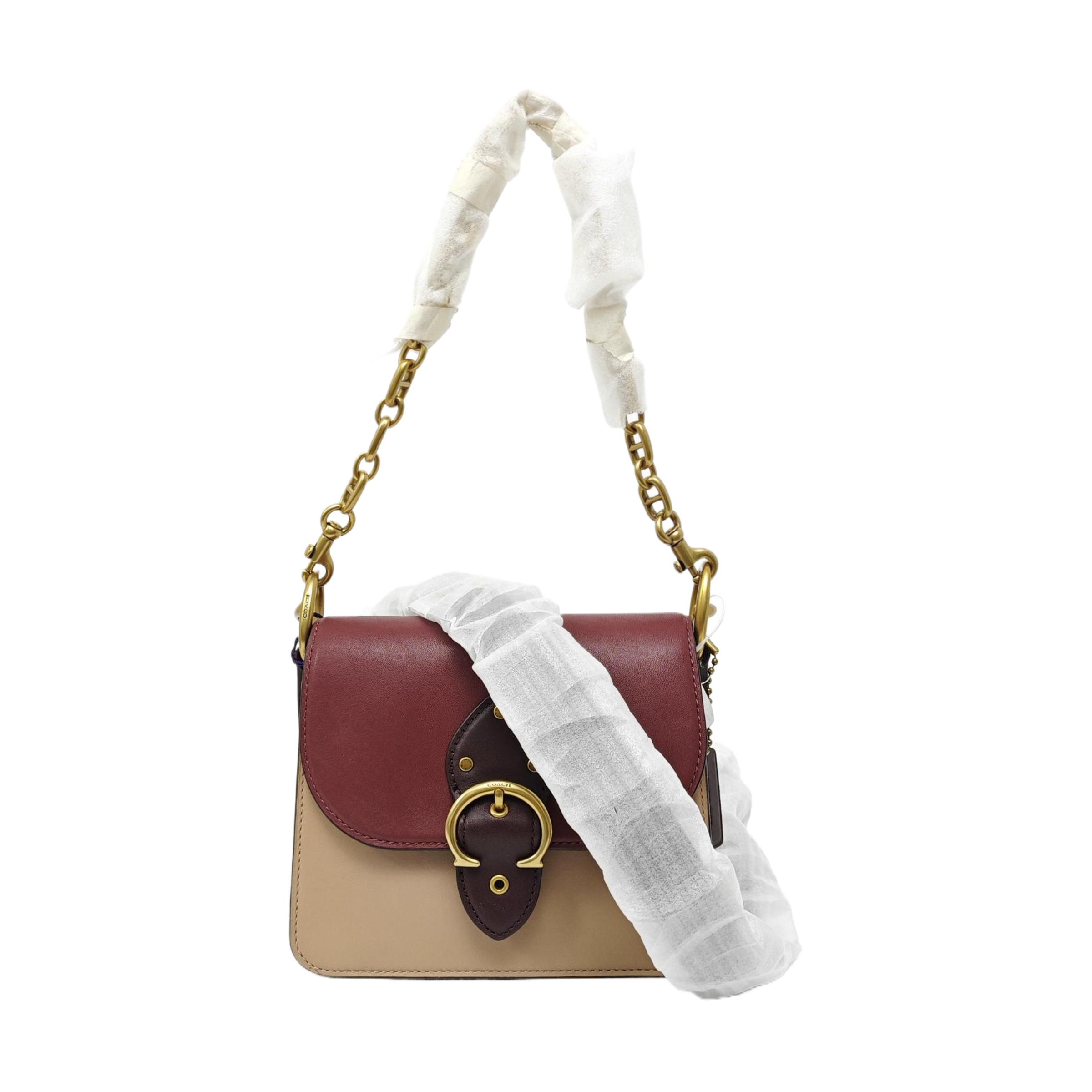 [Pre-Owned] Beat Vintage Color Block Flap Leather Saddle Bag - Very Good #1CU73PX ONE SIZE