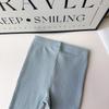 Girls' Casual Knit Flare Pants with Lace Trim
