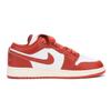 Jordan Air Jordan 1 Low Top Vintage Basketball Shoes GS Red White FJ3465-160(Team32-)