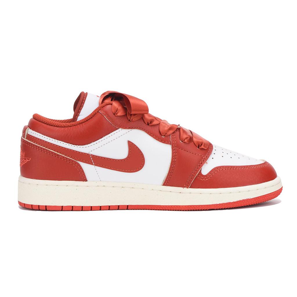 Jordan Air Jordan 1 Low Top Vintage Basketball Shoes GS Red White FJ3465-160(Team32-)