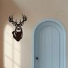 Christmas Elk Metal Wall Art Hanging Ornament, Outdoor Garden Home Decor Iron Craft