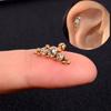 1pcs New Style Stainless Steel Ear Piercing Cz Stud Earrings Snake Moon Round Ball Arc Cartilage Helix Conch Screw Back Earring