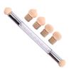 1pcs Glitter Powder Picking Dotting Gradient Pen Brush + 4 Sponge Art Tool