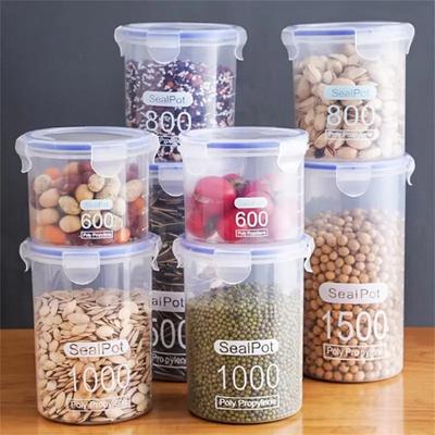 Kitchen Storage Boxs Large-Capacity Food Sealed Jars Moisture-Proof Material Home Transparent Storage Organization
