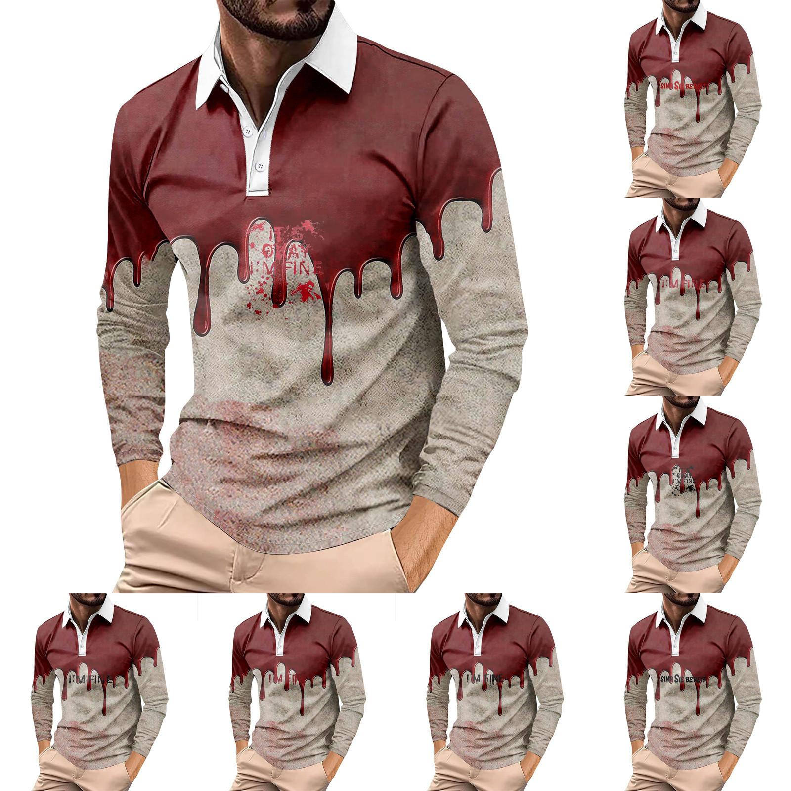 

Мужская рубашка с длинными рукавами и воротником на пуговицах, модный повседневный топ XL