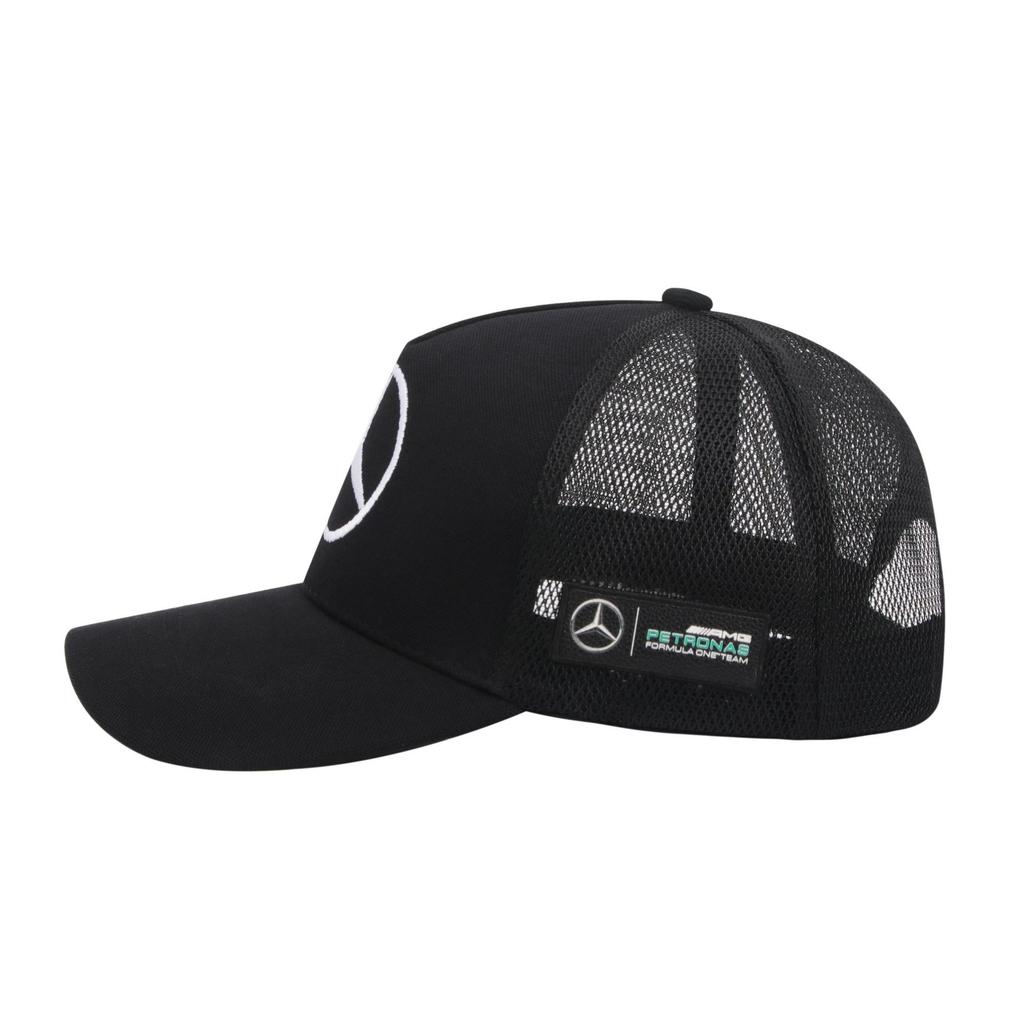 Men's Outdoor F1 Racing Sports Cap Embroidered Mercedes-Benz Logo Baseball Cap Breathable Mesh Adjustable Sun Protection Warmth