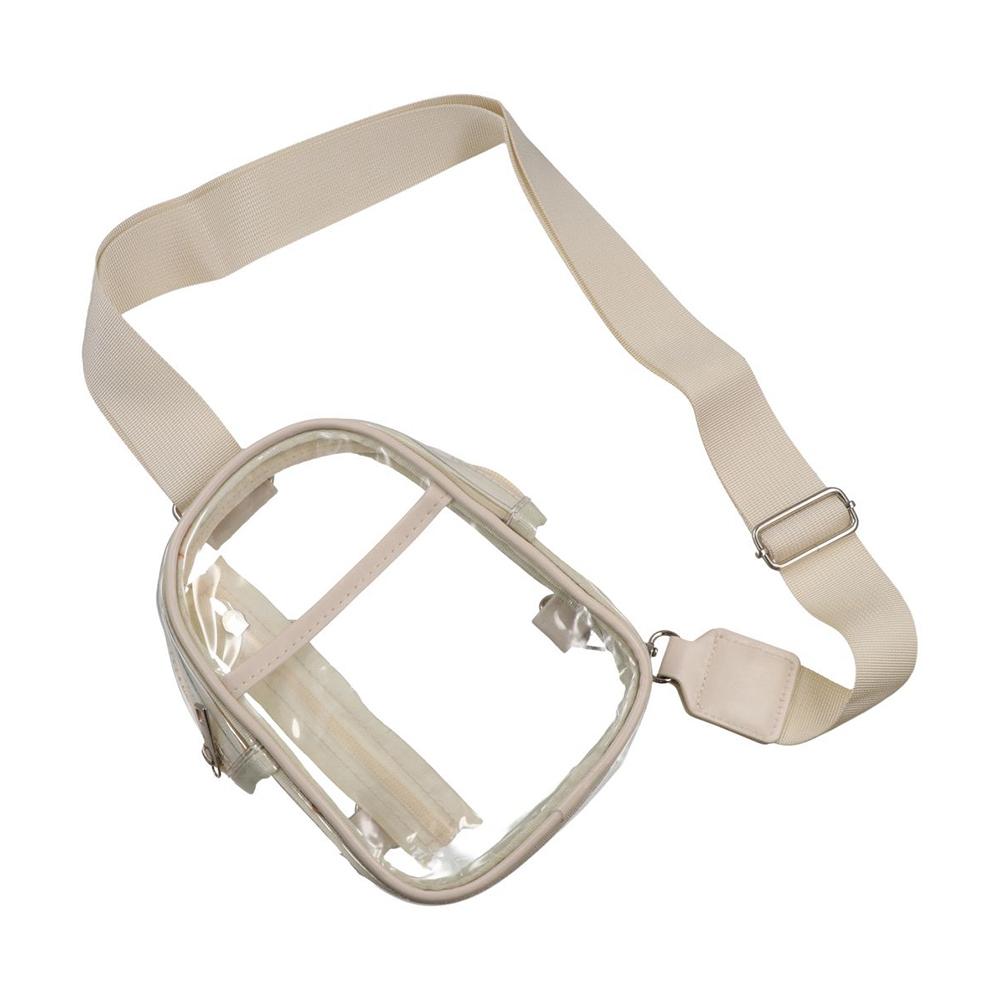 Waterproof Clear  Shoulder Bag Adjustable Shoulder Strap Stadium Purse Bag PVC Chest Bag  Women