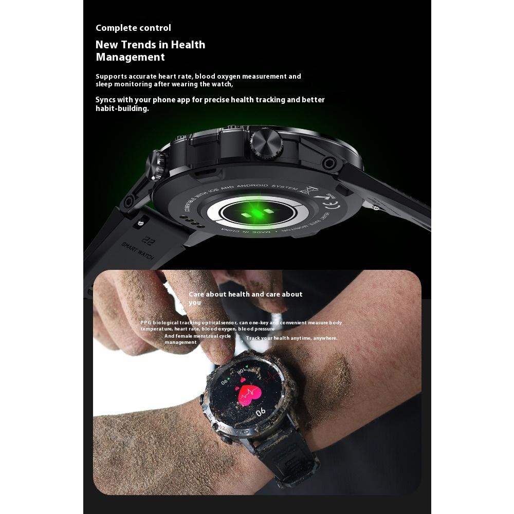 Outdoor Sports Smart Watch Male Waterproof Multi-function Blood Pressure Monitoring Large Screen