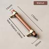 KAK Walnut Wooden Furniture Handle Brass Copper Drawer Knobs Kitchen Cabinets Pulls Dresser Knobs Wardrobe Pull Door Hardware