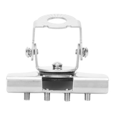 0.3in Car Radio Antenna Bracket 360 Degree Adjustable 0.6in Mounting Hole Stainless Steel Clamp