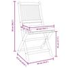 Folding Chair with Cushion 2 Pcs Brown Solid Acacia Wood