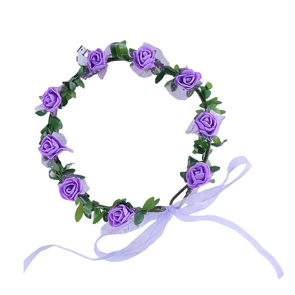 Stylish Flower Crown Headband for Weddings Parties and Festivals with Unique Colors and Comfortable Party Headwar