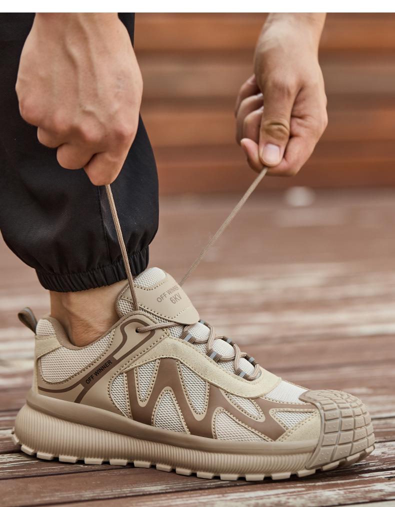 Men's Stylish Anti-Smash Work Shoes: Breathable, Wear-Resistant, Anti-Puncture, Lightweight, Four Seasons Protection