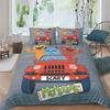 Monster Car King Queen Duvet Cover Cartoon Bedding Set For Kids Lovely Toy Truck Comforter Cover 2/3pcs Polyester Quilt Cover