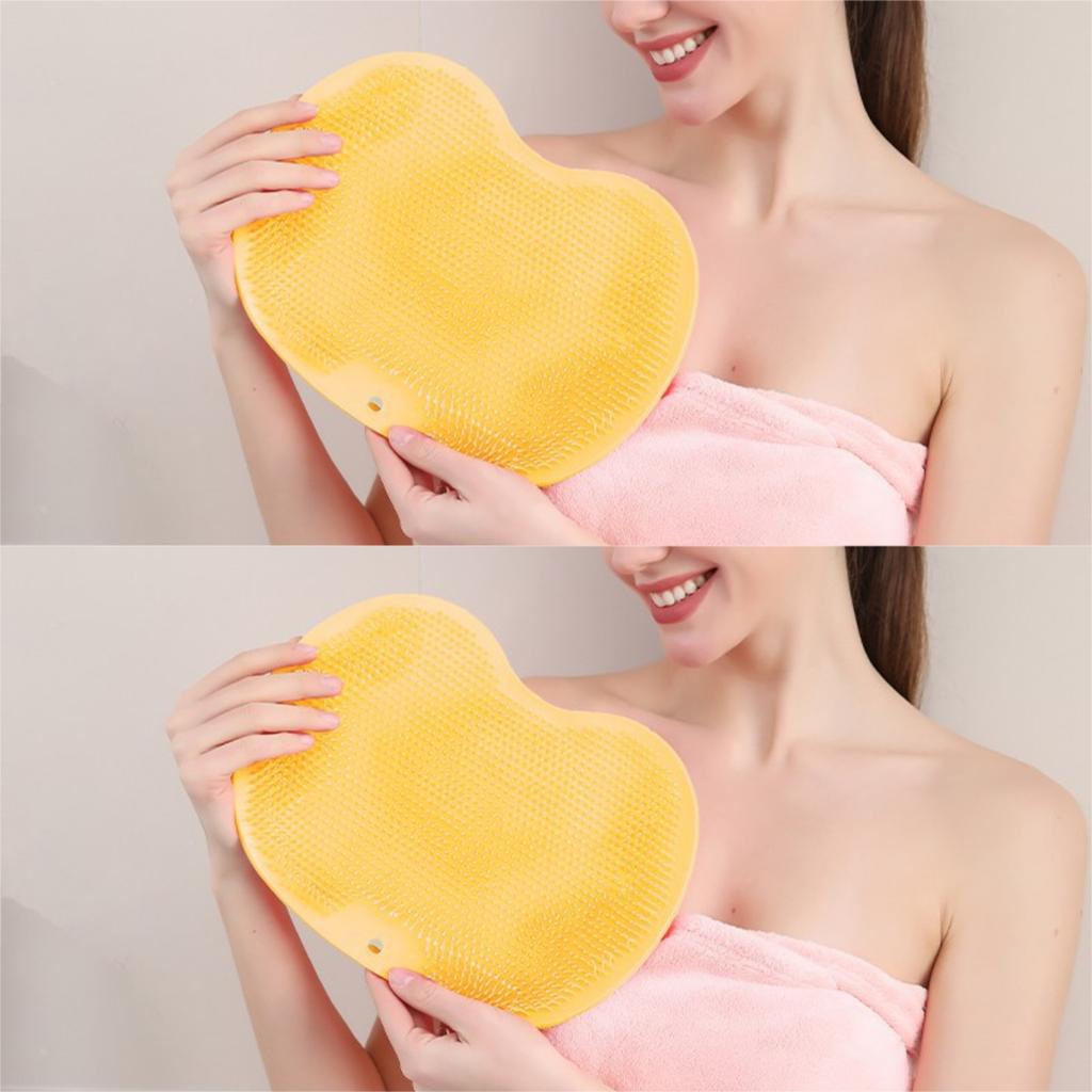 2PCS Multifunctional Non-Slip Bath Mat with Foot & Back Scrubbing, Dead Skin Removal, and Large Suction Cups