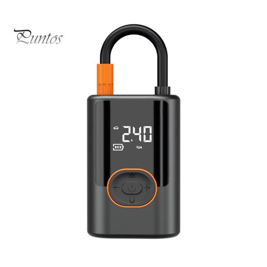 Tire Inflator Portable Air Compressor 150PSI 4000mAh Battery Smart One-Click Pump for Car Motorcycle Bicycle Pressure Gauge LED Light Fast Inflation