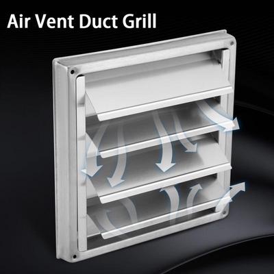 Wall Air Vent Stainless Steel Round Flat Grille Ducting Ventilation Cover Outlet Mesh