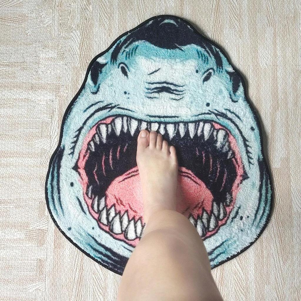 Creative Shark Carpet Comfortable Soft Washable Bedside Rug Bathroom Foot Mat Room Decoration Floor Mat Home Decor