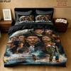 Supernatural Pattern Bedding Quilt Set Quilt Cover Pillowcase Home Birthday Gift(1 * Duvet Cover + 2 * Pillowcase, Without Core)