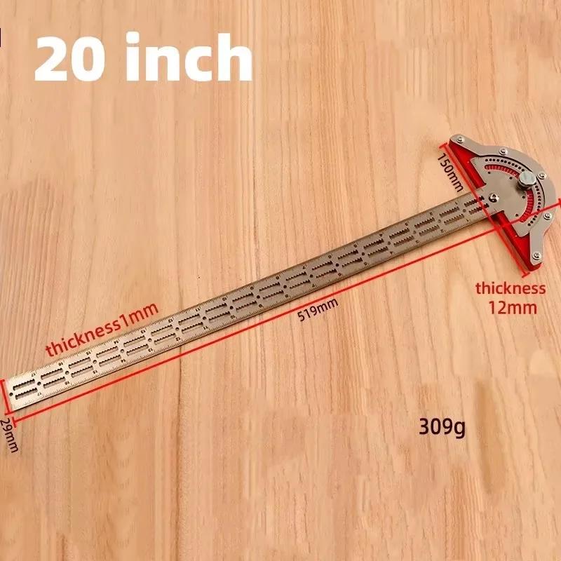Stainless Steel Protractor Woodworkers Edge Ruler Angle Precision Carpenter Measuring Tool Accurate Long-lasting