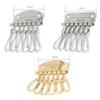1PC Anti-fall Key Holders 6 Hooks Metal Rivet Wallet Key Clasp Clip Practical Small Keyring for Birthday Gifts