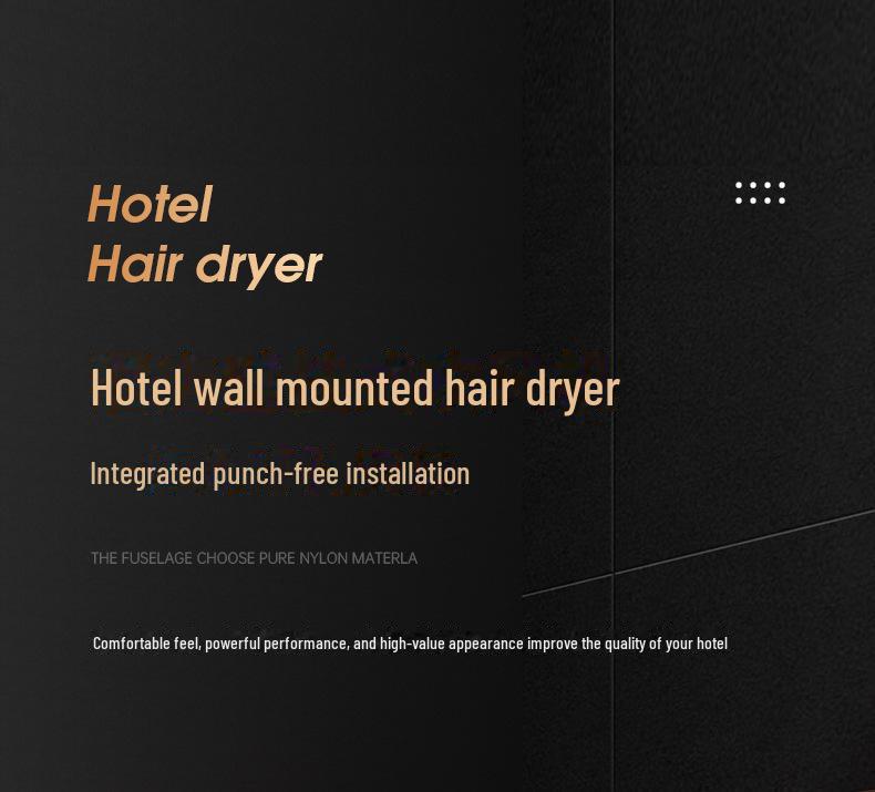 Wall-Mounted High-Power Bathroom Hair Dryer with Automatic Power Off