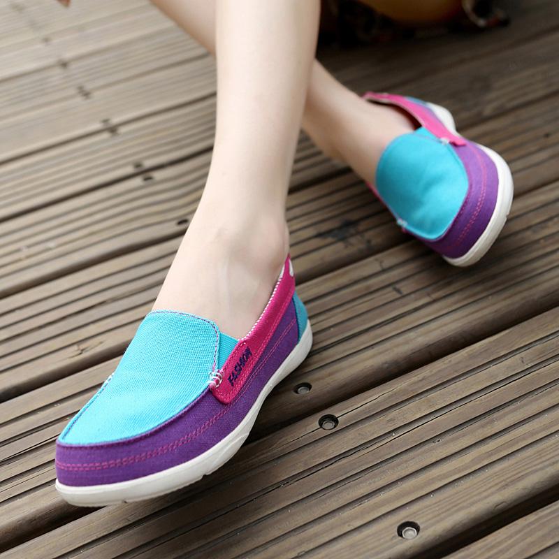 Cloth shoes spring and summer soft-soled flat-heeled maternity shoes lazy canvas shoes