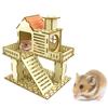 Holzvilla Haus für Hamster Kletterspielzeug Versteck Nistplatz Lebensraum für Chinchillas Meerschweinchen Kleintiere 5 Stile Dropshipping