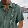 Summer Short Sleeve Flower Shirt Men'S Beach Large Size Casual Retro 3D Digital Printing Men'S Shirt Trend