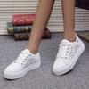 Damenschuhe 2025 Mode Sommer Casual Weiße Schuhe Ausschnitte Spitze Canvas Hollow Atmungsaktiv Plateau Flache Sneaker Zapatillas Mujer