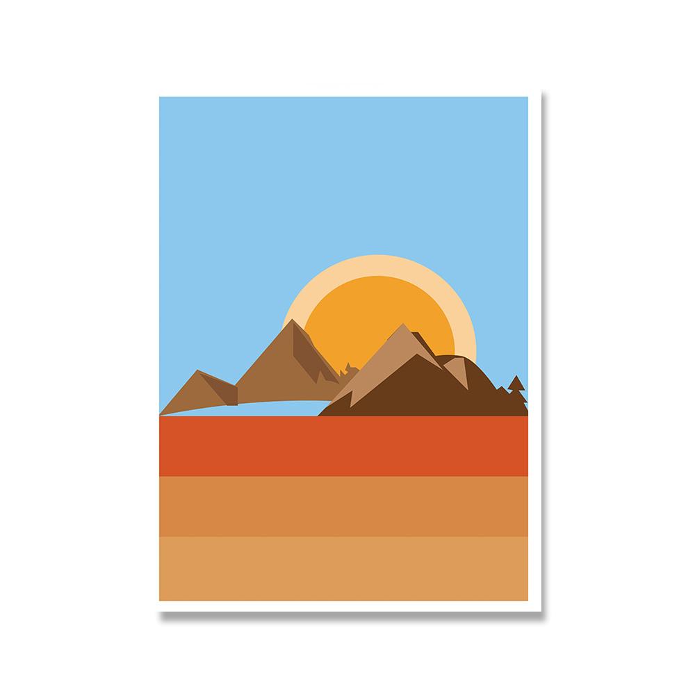 

Скандинавский горный пейзаж, настенная живопись, минималистичный восход солнца, закат, холст, постеры, принты, фотографии для гостиной, домашний декор 21*30cm