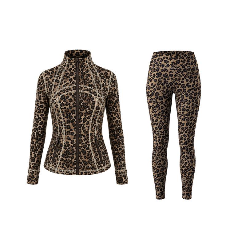 LULU Women`s Leopard Print Slim Fit