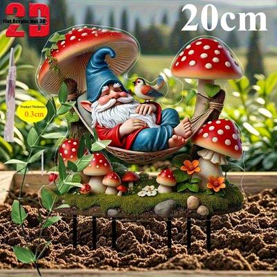 Adornos de jardín planos 2D, impresos en acrílico para toda la temporada, adecuados para Navidad, céspedes, plantas en maceta, patios y decoraciones exteriores