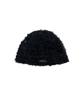 KOOKEESEE Hairy Knit Beanie_Black