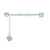1PC Surgical Steel Industrial Piercing Barbell Long Earrings With Chain Scaffold Bar Ear Cartilage Earing Trend Body Jewelry