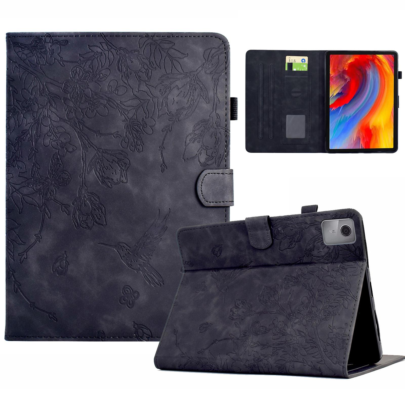 

Чехол для Lenovo Tab M11/Xiaoxin Pad 11 2024, кожаная обложка для планшета с принтом Цветок и птица , держателем для карт B