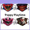 Poppy Playtime Huggy Wuggys Halloween Bawełniana Maseczka na Twarz Dla Dorosłych Regulowana Oddychająca
