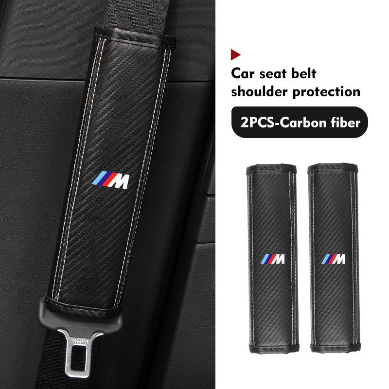 For BMW Leather Car Seat Belt Shoulder Protector Seat Belt Cover Performance X1 X3 X5 E39 E46 E90 F20 E60 F30 M3 M5
